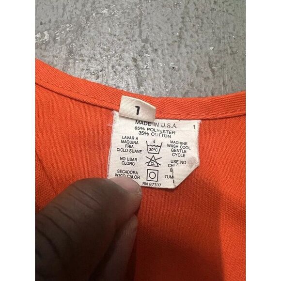 Vintage Walmart Employee Uniform Store Vest Orange "Always" Size Large - Picture 3 of 9